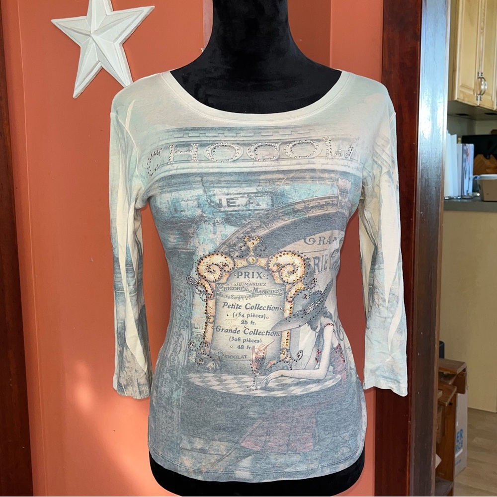 B.L.E.U Y2K bedazzled top